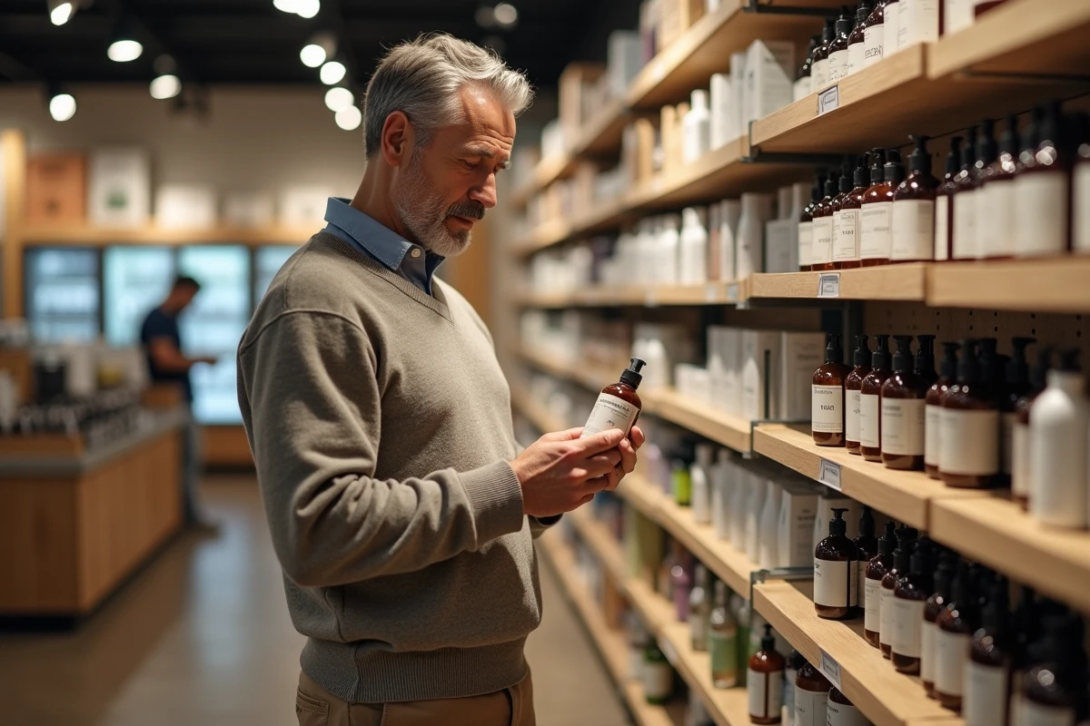 Homme lit la liste d